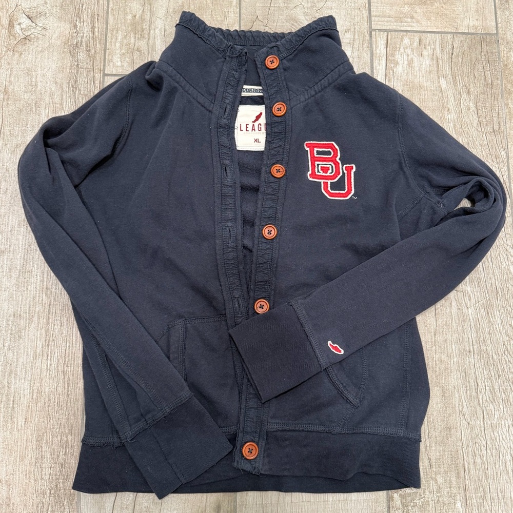 BU sweatshirt cardigan